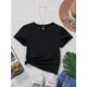 thumbnail image 4 of 1Pc Black Girls Funny 2nd Grade Print Design - Daily Casual and Back To School T-Shirt, Soft Cotton, Slightly Stretchable, Suitable For Spring, Summer & Machine Washable, Best Gift For Girls, 4 of 7