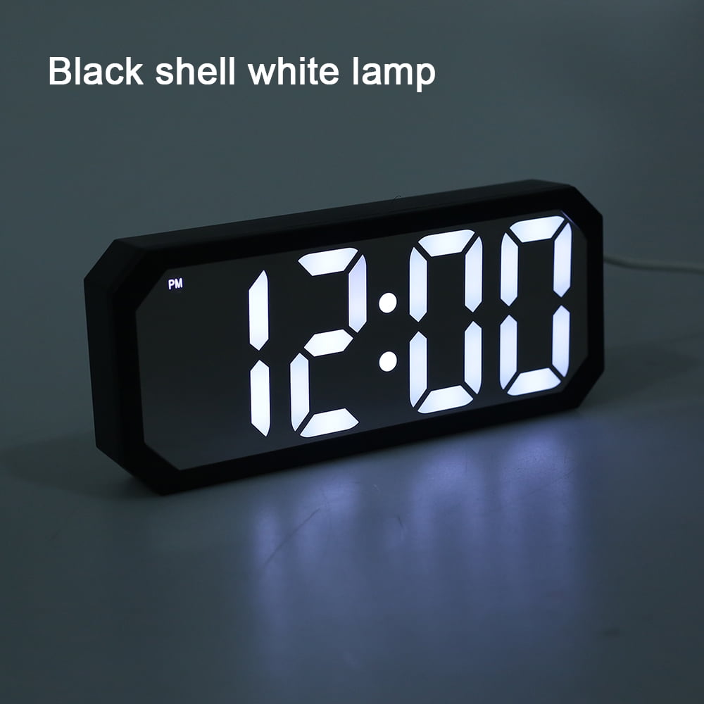Details about   Digital USB Alarm Clock Portable Mirror HD LED Display with Time Humidity 