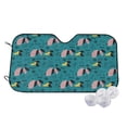 thumbnail image 2 of Lsque Dachshund Dog Car Windshield Sun Shade | Accordion Folding Style Auto Shade for Car Truck SUV Van | Blocks UV Rays Sun Visor Protector | Medium, 2 of 7