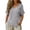 Gray, variant on Womens Tops Plus Size V-Neck Wrinkle-Resistant Solid Color Blouse 2026