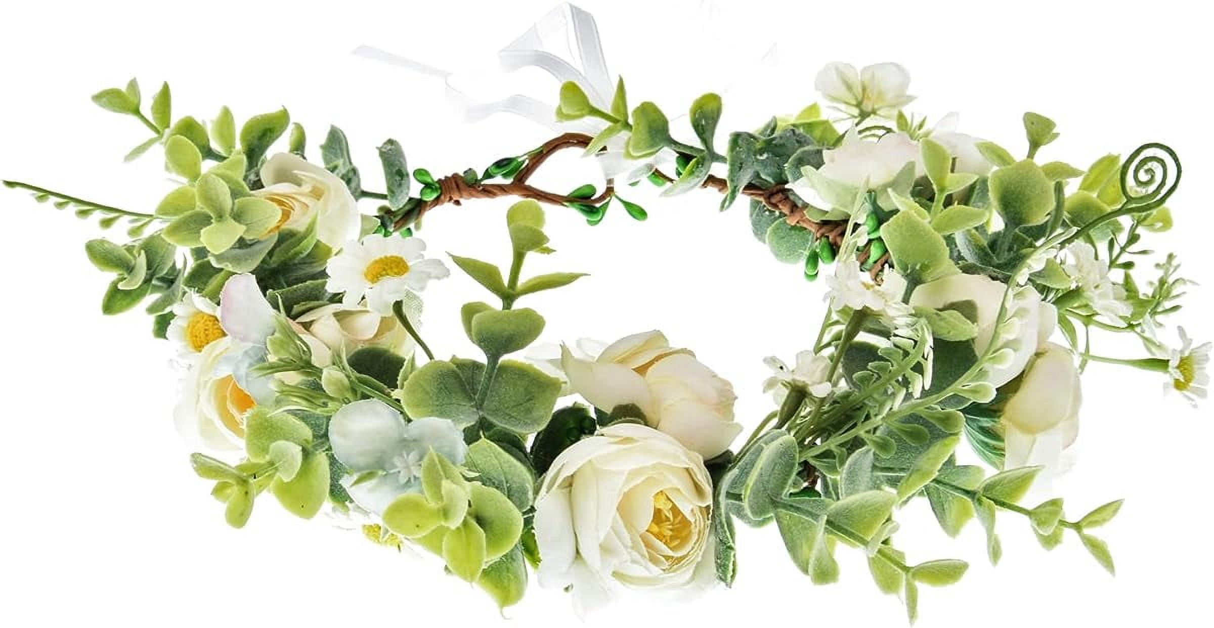 Camellia Flower Crown Rose Headpiece Bridal Wedding Flower Girl Maternity Amazon.com : Floral Fall Camellia Flower Crown Rose  main image 2