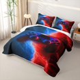 thumbnail image 3 of Erosebridal Modern Game Controller Bed Spread Queen for Boys Men, Red Blue Lightning Queen Coverlet Set, 3 Pieces, 3 of 7