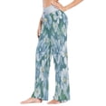 thumbnail image 3 of Women's Long Sleep Pants Home Pants Sleep Pants Wide-Leg Pants Design Elastic Fabric Casual Pants XL Cute Flowers, 3 of 7