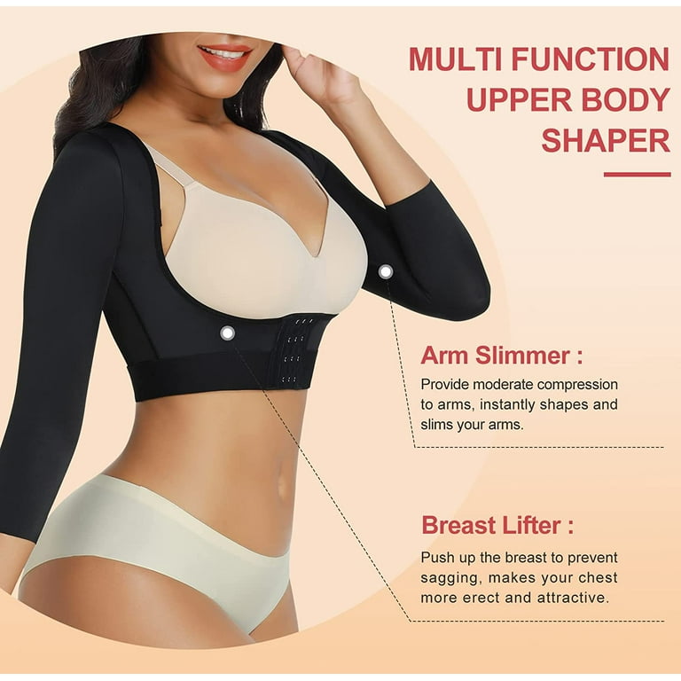 FeelinGirl Arm Faja Post Arm Lipo Compression Garment with Bra Arm Faja  with Back Support Shapewear for Arms Black XL : : Clothing, Shoes  & Accessories