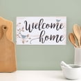 thumbnail image 2 of P. Graham Dunn Welcome Home Birds Whitewash 5.5 x 10 Solid Wood Plank Wall Plaque Sign, 2 of 6