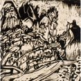 thumbnail image 2 of Albert Müller 15x15 Gold Ornate Wood Frame and Double Matted Museum Art Print Titled - Tossinal Landscape II (1925), 2 of 4