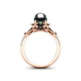 thumbnail image 4 of Black Pearl Petal Engagement Ring, 4 of 4