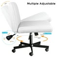thumbnail image 6 of Waleaf Adult Armless Criss Cross Office Desk Chair, White, 6 of 7