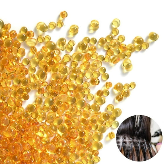 QZS Hair Extension Granules Beads,1Pack Hair Adhesive Beads,Hair Extensions Supply for Home,Outdoor,0.22lb/100g
