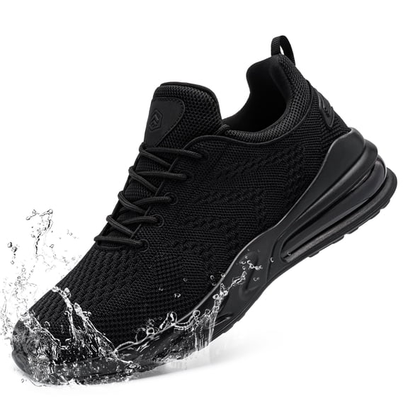 Larnmern Men's Non Slip Work Shoes Chef Restaurant Waterproof walking Sneakers Slip Resistant Breathable Safety Shoes