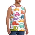thumbnail image 2 of Balery Doodle Cars Camisetas sin mangas para hombre, absorbe la humedad y protege contra el mal olor.-3X-Large, 2 of 7