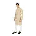 thumbnail image 2 of TRILOKI Ikkat Men Kurta Pajama Set Ethnic Indian Traditional Wear Ethnic Diwali Puja, 2 of 4