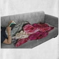 thumbnail image 5 of Vintage Rose Soft Flannel Fleece Throw Blanket, Valentines Romantic Photo of Flower Heart Shaped Leaves, Cozy Plush for Indoor and Outdoor Use, 50" x 70", Grey Pink Eggshell, by Ambesonne, 5 of 5