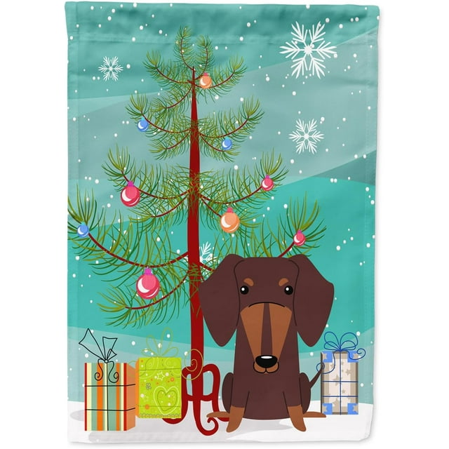 Caroline&#;s Treasures BBCHF Merry Christmas Tree Greater Swiss Mountain Dog House Flag Large Multicolor