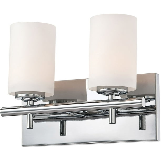 Bathroom Vanity 2 Light Fixtures With Chrome Finish Metal Glass Material Medium Bulb 12 200 Watts Com Bathroom Vanity 2 Light Fixtures With, 2 Bulb Chrome Vanity Light Fixture