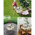 thumbnail image 6 of Fitted Round Tablecloths Table Covers 45-54in,French Country Garden Butterfly Floral Watering Can Waterproof Elastic Edged Table Cloth for Kitchen Dining Holiday Party Tables Decor,Farm Flower Plant, 6 of 6