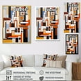 thumbnail image 4 of Designart "De Stijl Landscape With Cocoa Charm II" Cocoa Canvas Wall Art, 4 of 7