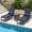 Navy, variant on Crestlive Products Outdoor Chaise Lounge Cushion Set of 2, Modern Patio Pool Chair Pads with Head Pillow & Side Storage Pockets, 72"x21", Beige