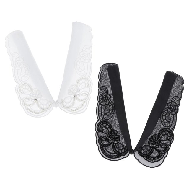 Collar Decorativo de Encaje Falso Desmontable de 2 Piezas para Mujer Hugo