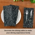 thumbnail image 6 of GZHJMY Set of 1 Black Glitter Texture Satin Napkin Square 20 Inches Table Napkins Soft Smooth Decorative Napkins for Wedding Banquet Party Decoration, 6 of 6