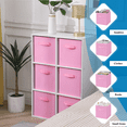 thumbnail image 5 of WERSEON Fabric Storage Bins, 6 Pack Durable Storage Cubes with Handles, 11" Foldable Cube Baskets for Closet and Toys, Pink, 5 of 10