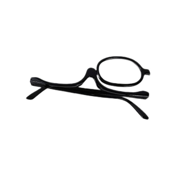 Gafas de lectura Sunnimix maquillaje lente única giratoria 180 portátil 250 grados negro
