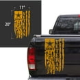 thumbnail image 2 of Soldier Veteran Enlisted Man Retired Fighter Army  Distressed American US USA Flag Truck Tailgate Vinyl Decal fits Most Pickup Trucks Military Sticker (11" x 20", Imitation Gold), 2 of 8