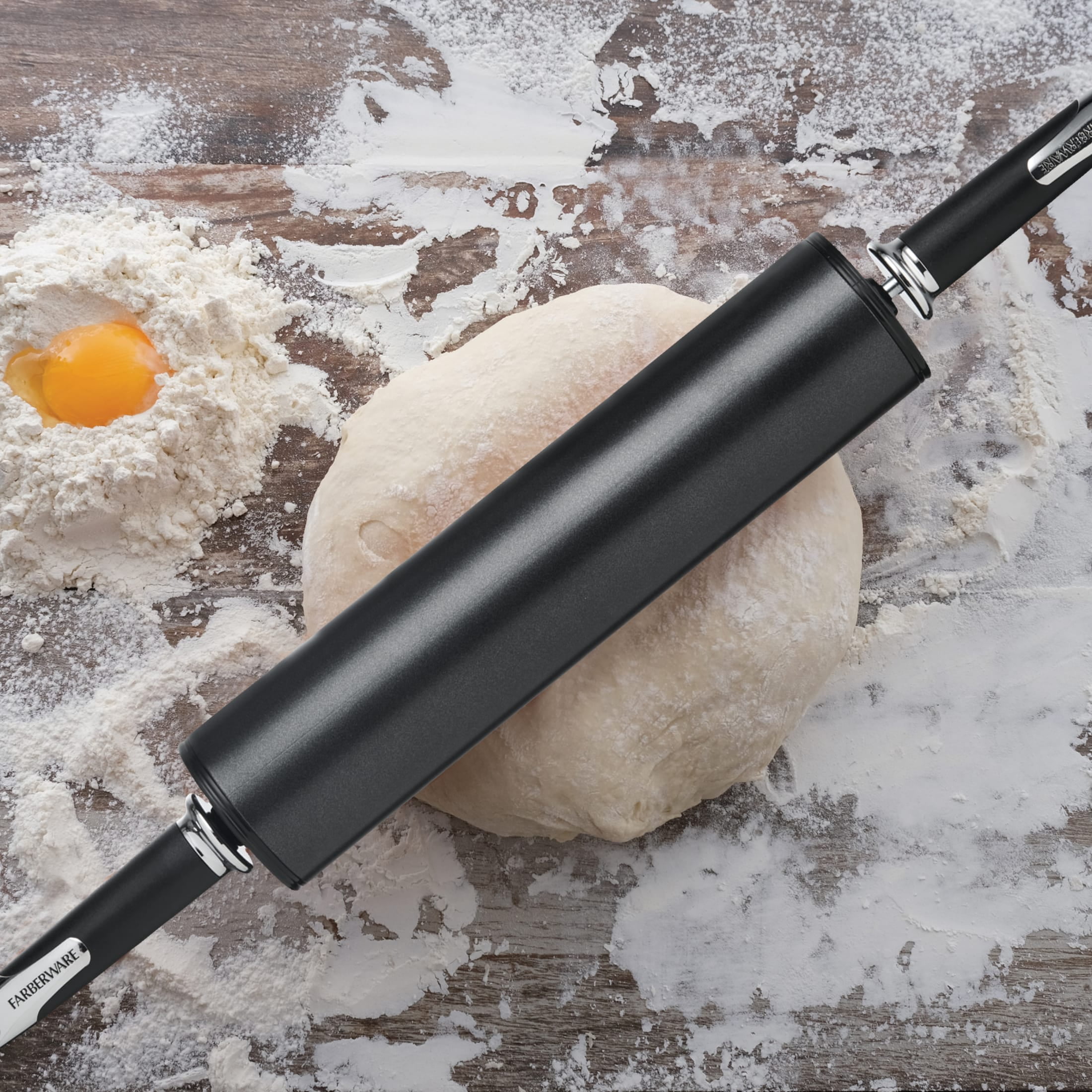 Farberware Professional Non-Stick Steel Rolling Pin, Black