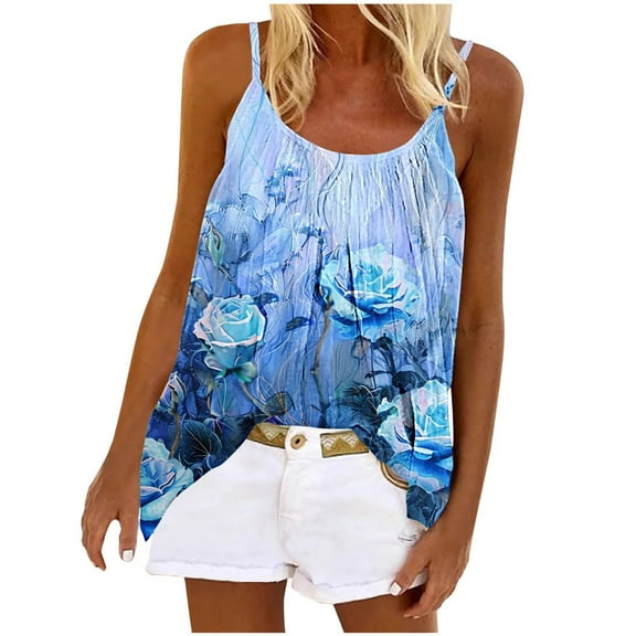 Plus Size Summer Tops For Women On White Racerback Tank Top Woman Crop Tunic Tops For Women Loose Fit Casual T Shirts For Women Cotton Plus Size