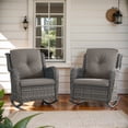 thumbnail image 4 of POCASSY Outdoor Wicker Double Rocking Chairs, 4 of 10