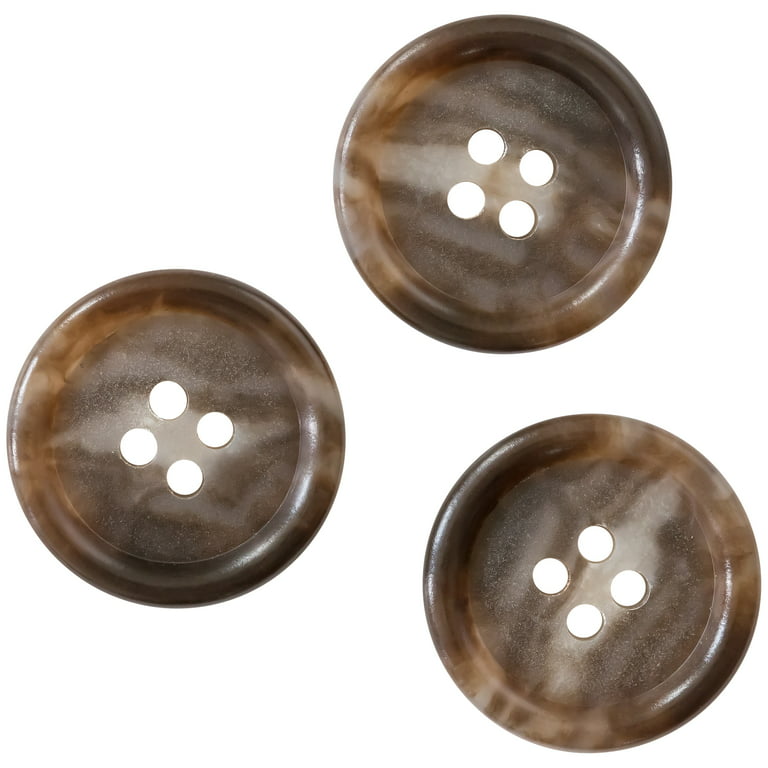 11mm Brown Shirt Style 4 Hole Button - Totally Buttons