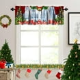 thumbnail image 6 of Christmas Valance Curtains for Bedroom,Gradient Abstract Christmas Tinsel Colorful Bells Winter Xmas Tree Pine Theme Short Window Treatment for Kitchen Bathroom 54x18 Inch,Red Green, 6 of 6