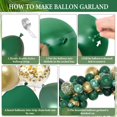 thumbnail image 3 of Kit de guirnaldas con forma de arco de globos Amandir, verde y dorado, 153 piezas, 3 of 7