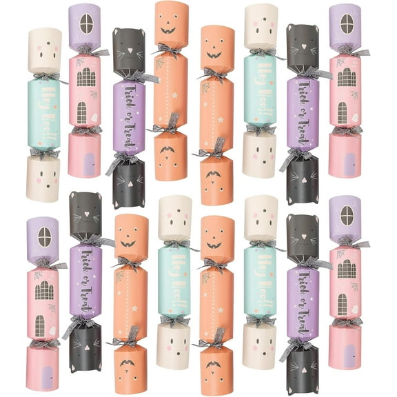 Cheerland Halloween Crackers Cute Pastel DIY No-Snap Crackers, 24 Pieces