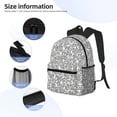 thumbnail image 4 of Daiia Dice Cubes School Backpack for Men Women, Unisex Large Waterproof Bookbag Schoolbag Casual Daypack for High School/College/Teens/Travel/Work Black, 4 of 8
