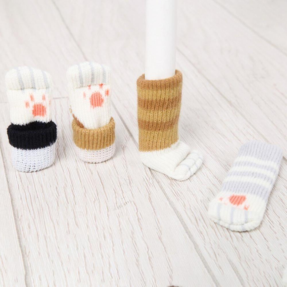 4PCS/Set Cute Animal Chair Leg Cover Protector Gloves Furniture Feet Sock Sleeve 