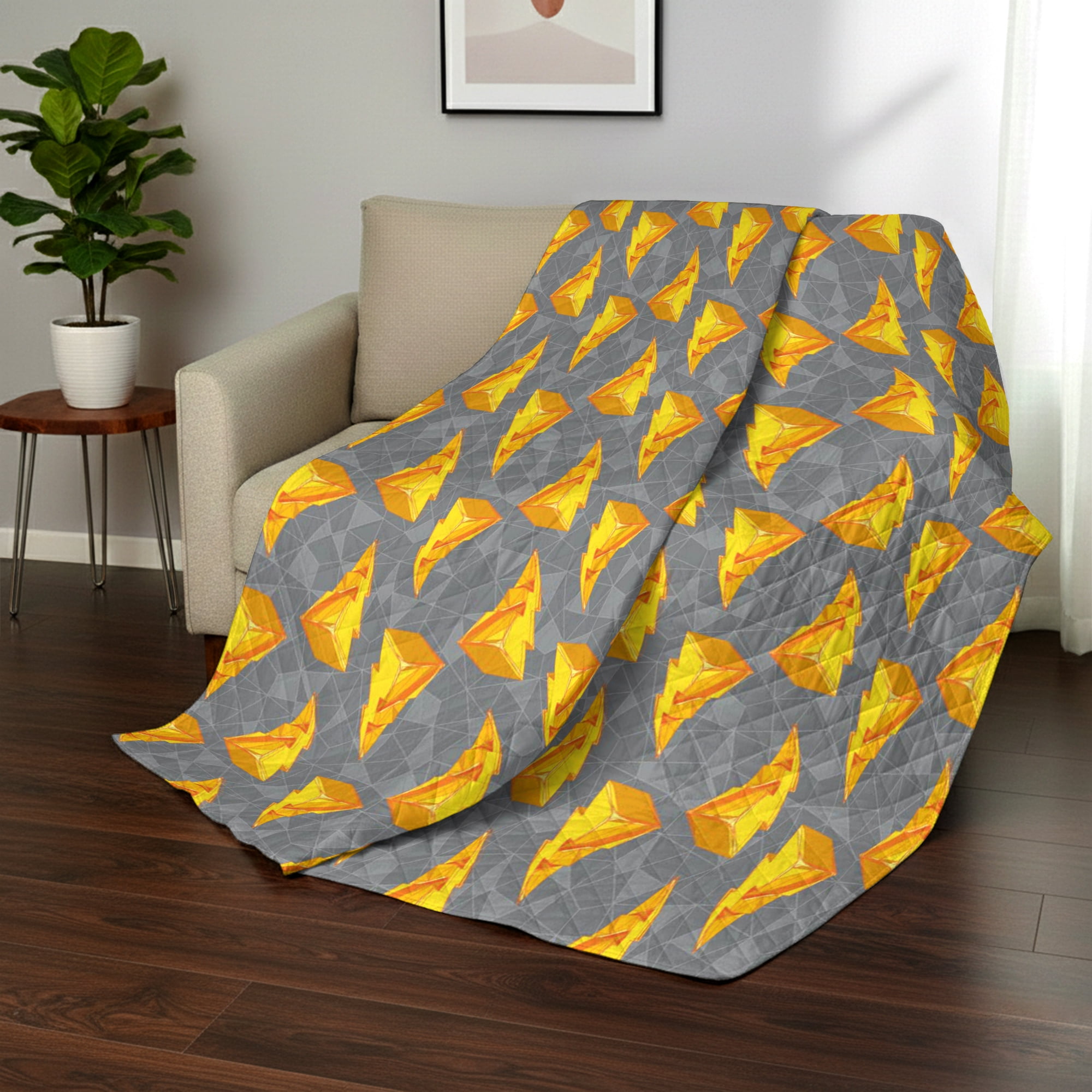 Power Rangers Geo Power Twin/Full Quilted Blanket 60x90 inches, Kids Character Bedding