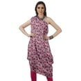 thumbnail image 2 of Moomaya Robe Kurti Sans Manches à une Épaule Imprimée pour Femmes, Vêtement de Créateur Boho pour Fête, 2 of 7