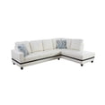 thumbnail image 5 of Wzlam Faux Leather 3 Piece Sofa Set with Storage Ottoman, L Shaped Sectional Couch Living Room Sofa for Bedrooms, Apartments and Offices, White, 5 of 6
