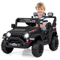thumbnail image 1 of Patiojoy 12V Kids Ride on Truck Electric Toy Car with Remote Control Wireless Connection USB Port Battery Display Treaded Wheels Soft Start 3 Speed & Spring Suspension Black, 1 of 10