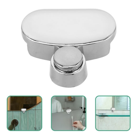 4pcs Mounting Clips Kit for Bathroom Mirrors Zinc Alloy Mirror Clips Glass Retainers Easy to Install Holder Clamps for Home Bathroom