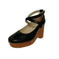 thumbnail image 2 of Zapatos de plataforma poco profundos con tacón grueso y tacón alto con hebilla informal para mujer Wmkox8yii shjk6238, 2 of 5