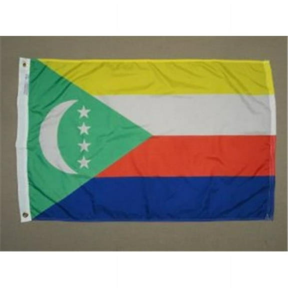 Annin Flagmakers 191795 3 ft. x 5 ft. Nyl-Glo Comoros Flag