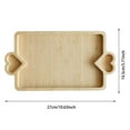 thumbnail image 2 of YaoZQ Long Heart Shaped Snack Tray Bamboo Appetizer Plate Small Candy Nut Dish for Coffee Table Decoration Holiday Serving 10.6x5.7 inch, 2 of 8