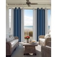 thumbnail image 4 of Lake Blue Stripes Blackout Curtains 84 Inches Long for Bedroom, Minimalist Abstract Vertical Lines Thermal Insulated Room Darkening Black Out Window Curtain Panels Grommet Drapes for Living Room, 4 of 8