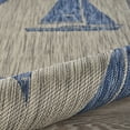thumbnail image 4 of LR Home Camila 5' x 7', Gray/Blue Sailboat Fade, Stain, and Moisture Resistant Indoor/Outdoor Area Rug, 4 of 8