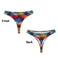 thumbnail image 3 of Balery Colorful Hawaii Palms Tangas de Algodón para Mujer con Estampado – Ropa Interior Sexy, Transpirable, G-string-3X-Large, 3 of 6