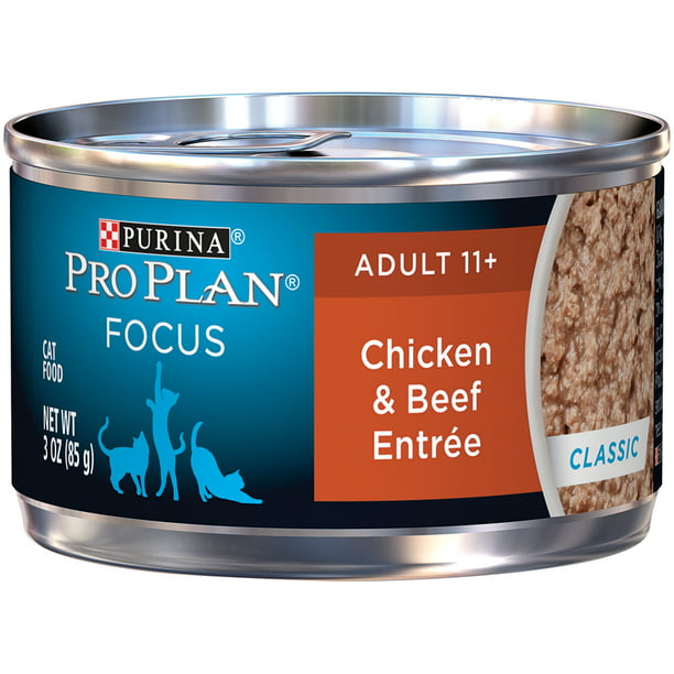 (24 Pack) Purina Pro Plan Senior Pate Wet Cat Food, FOCUS Chicken
