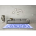 thumbnail image 3 of Ahgly Company Machine Washable Indoor Square Oriental Blue Traditional Area Rugs, 4' Square, 3 of 4