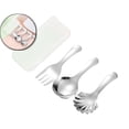 thumbnail image 1 of Shell Shape Serving Spoons, Mini Forks and Spoons, Stainless Steel Spoon Fork Set, Short Handle Flatware Set for Coffee, Dessert, Yogurt for Bar, Restaurant, Home Party, 1 of 6
